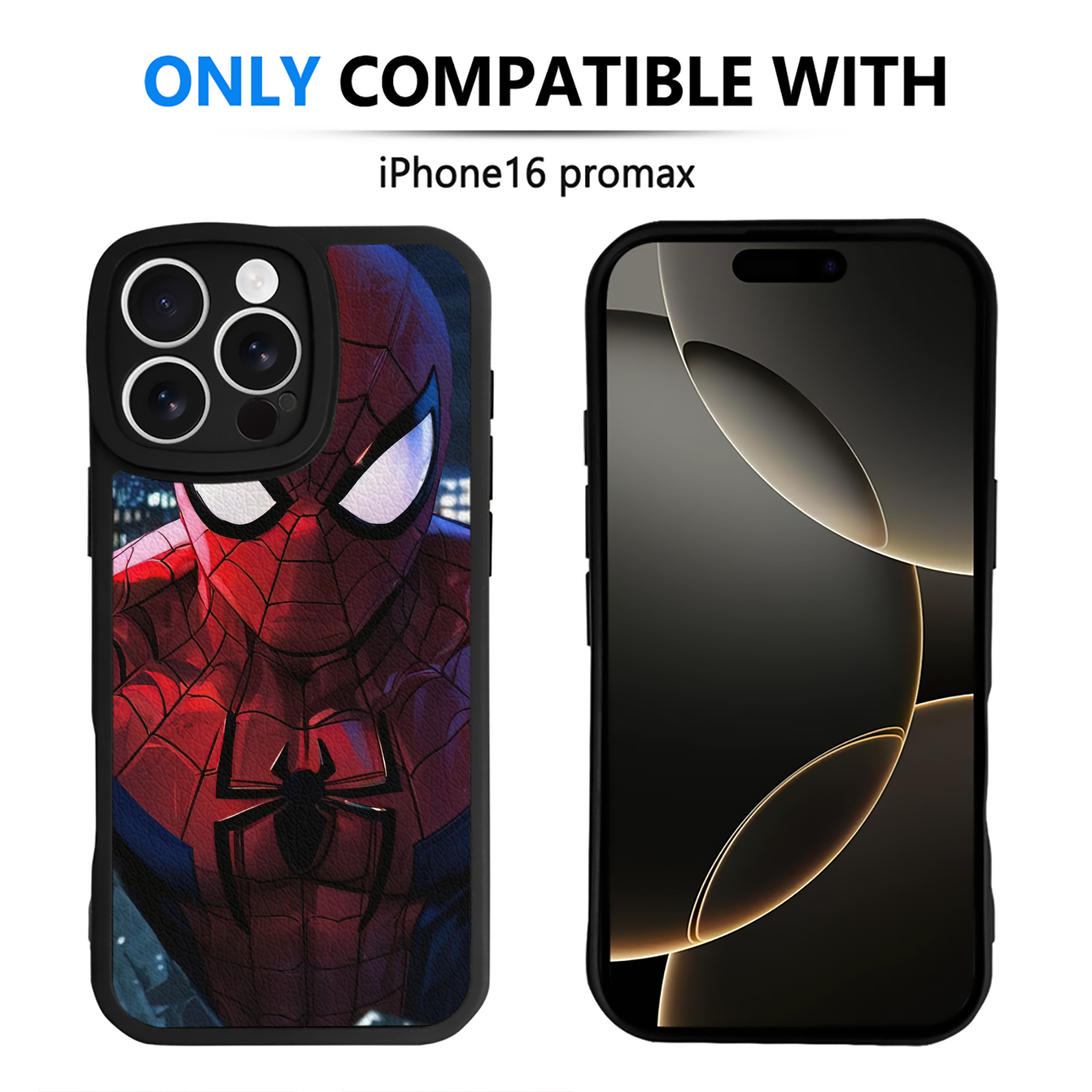 （画像用） Spider Man スパイダーマン 【iPhone 16シリーズ対応】シリコンスマホケース（レザー調） 材質：シリコン